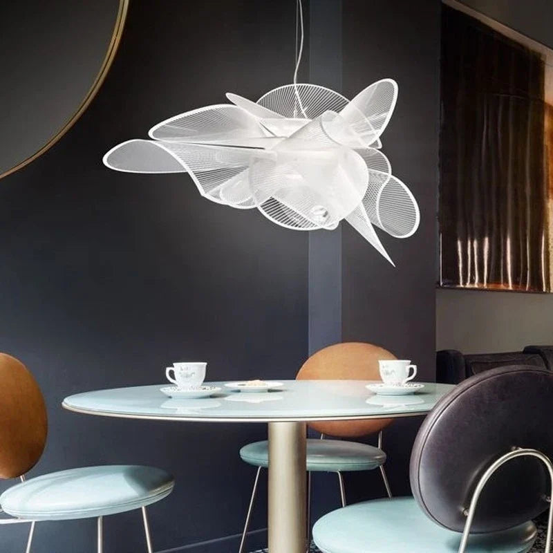 Afralia™ White LED Crystal Chandelier for Dining & Living Room Luxury Ceiling Hanging Lamp