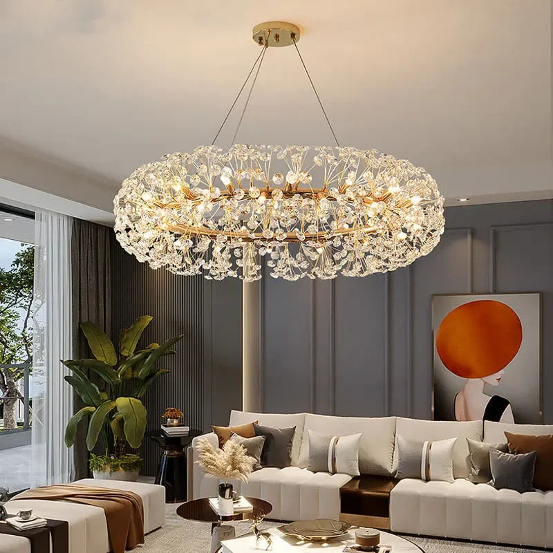 Afralia™ LED Ceiling Chandelier for Home Décor & Lighting in Living Room, Bedroom, Kitchen & Dining