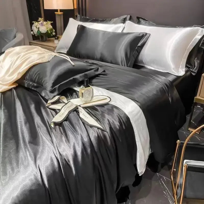 Afralia™ Silk Bedding Sets: Smooth Comforter Covers for Cool Summer Sleep