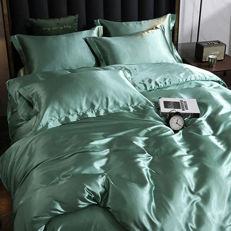 Afralia™ Silk Bedding Sets: Smooth Comforter Covers for Cool Summer Sleep