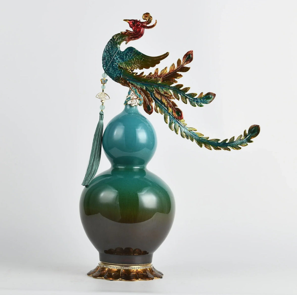 Afralia™ Chinese Dragon Phoenix Decor for Wine Cabinet Porch Study, Modern Home Gift