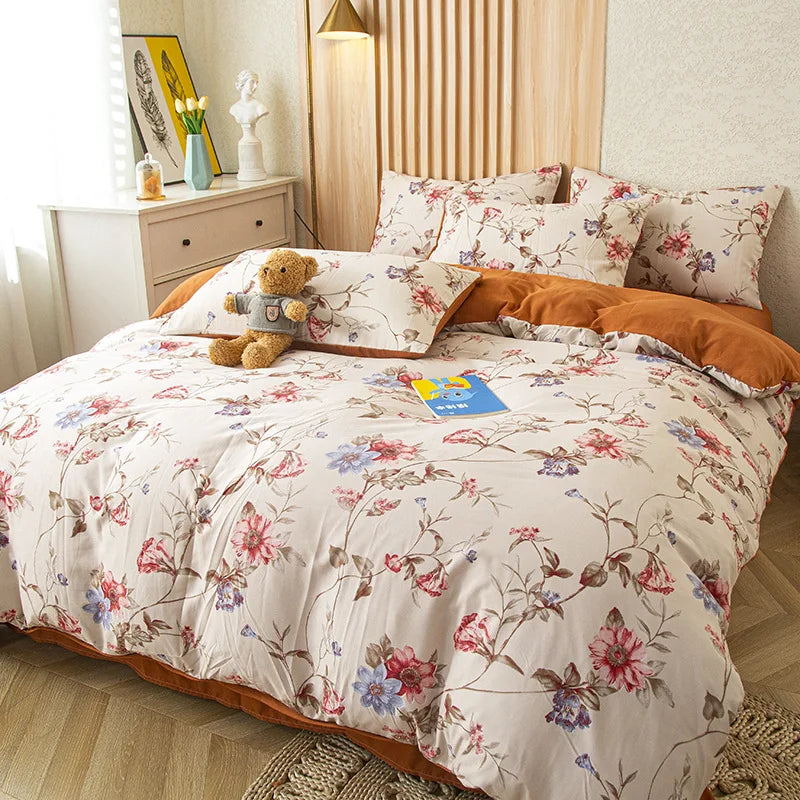 Afralia™ Floral Print Bedding Set - Cozy & Vibrant Quilt Set for Home, Bedroom, Dorm