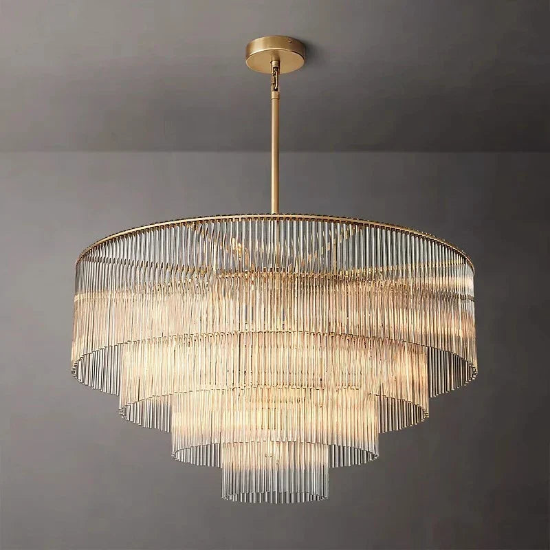 Afralia™ Nordic Luxury Brass Chandelier with Glass Shade