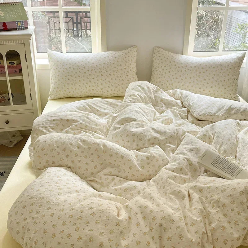 Afralia™ Jacquard Double-Layer Yarn Fitted Sheet Set - Cloud Touch Soft Skin-Friendly Bedroom Decor