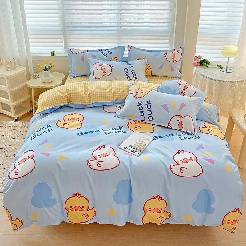 Afralia™ Cotton Printed Bedding Set: Cozy, Breathable, All Seasons Comforter Set