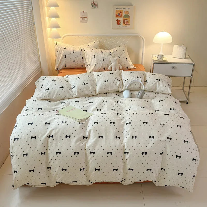 Afralia™ Children Cartoon Print Bedding Set, Double-Layer Yarn Quilt Cover, Cozy Bedroom Decor