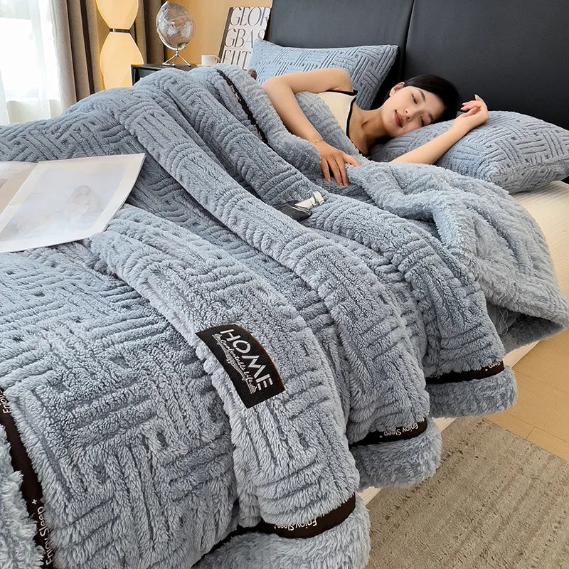 Afralia™ Double-Layer Luxury Coral Fleece Winter Blanket