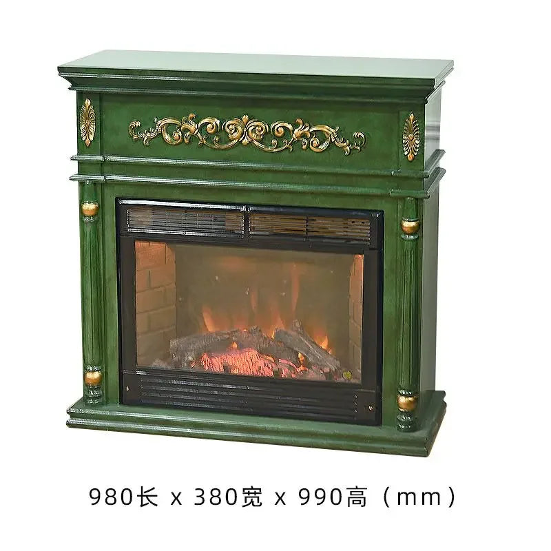 Afralia™ Luxury Retro Fireplace Cabinet for Elegant Living Room Décor with Fire Imitation