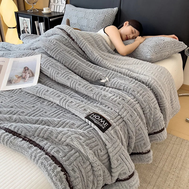 Afralia™ Double-Layer Luxury Coral Fleece Winter Blanket