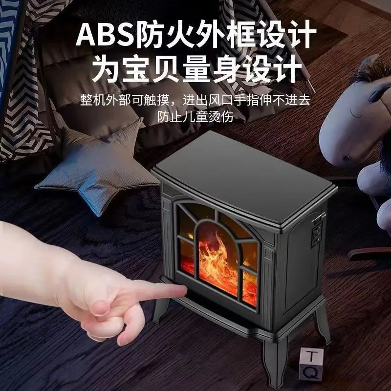 Afralia™ 3D Flame Electric Fireplace Heater | Instant Heat | Wide-Area Airflow | Modern Home Stove