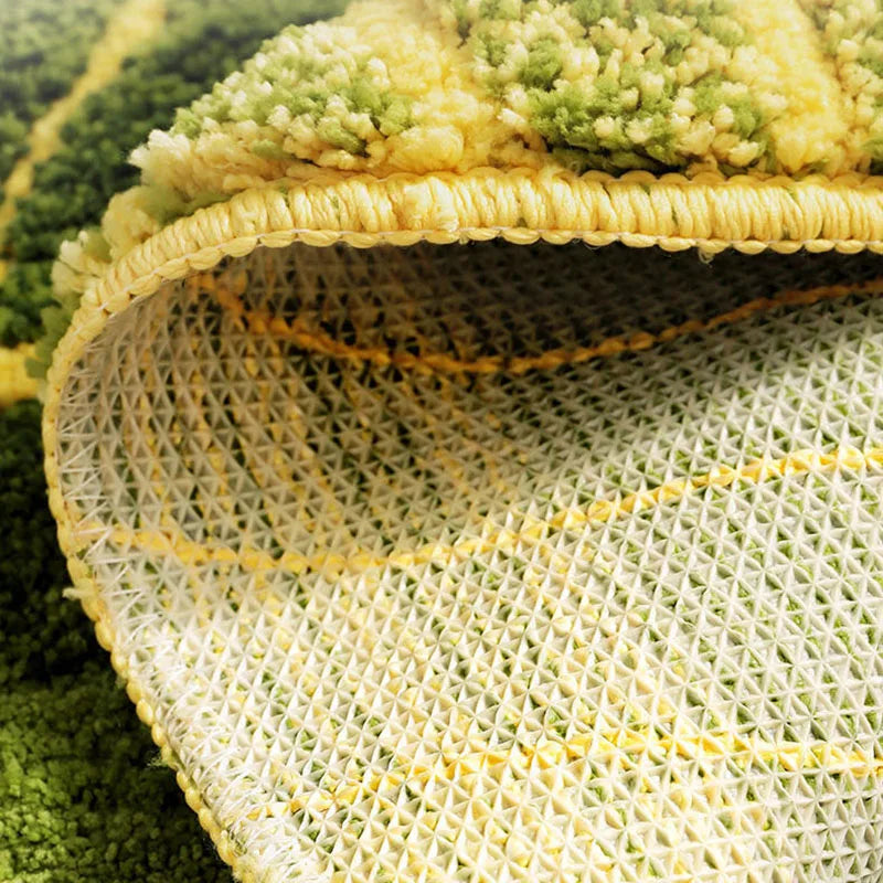 Afralia™ Flocked Leaf Bathroom Rug Thicken Super Absorbent Anti-Slip Bath Mat