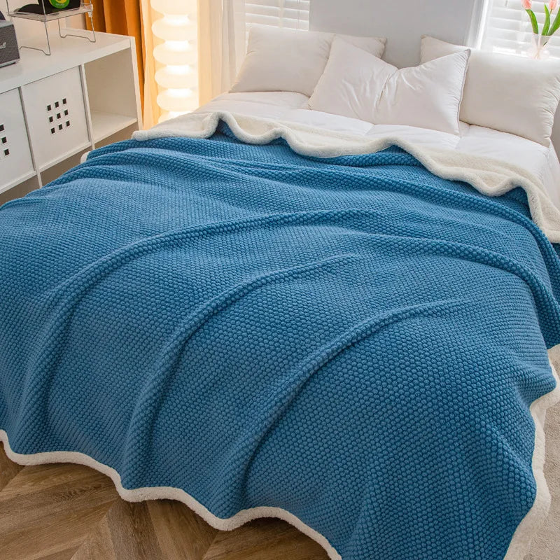 Afralia™ High-Density Plush Double-Layer Blanket - Multi-Functional and Cozy Warmth