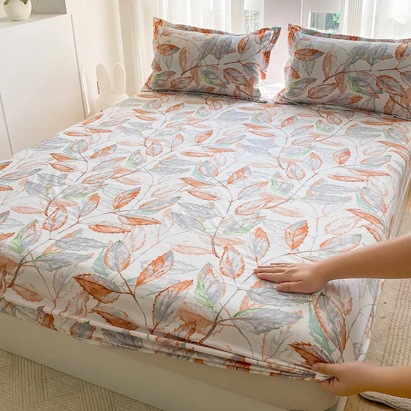 Afralia™ European Brushed Cotton Fitted Sheet for Full Size Mattress