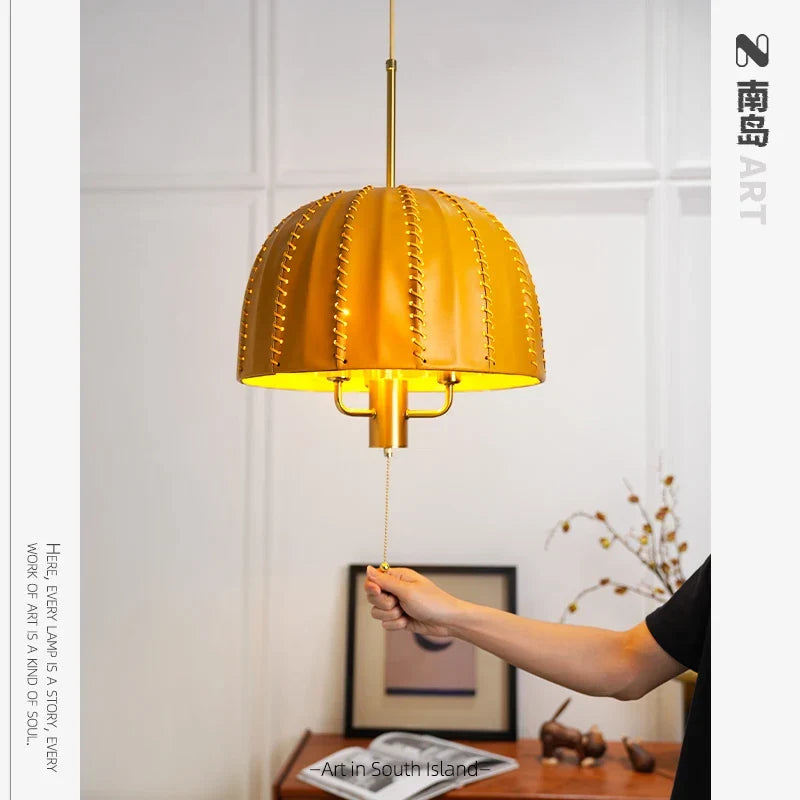 Afralia™ Leather Chandelier: European Bedroom Single Head Design
