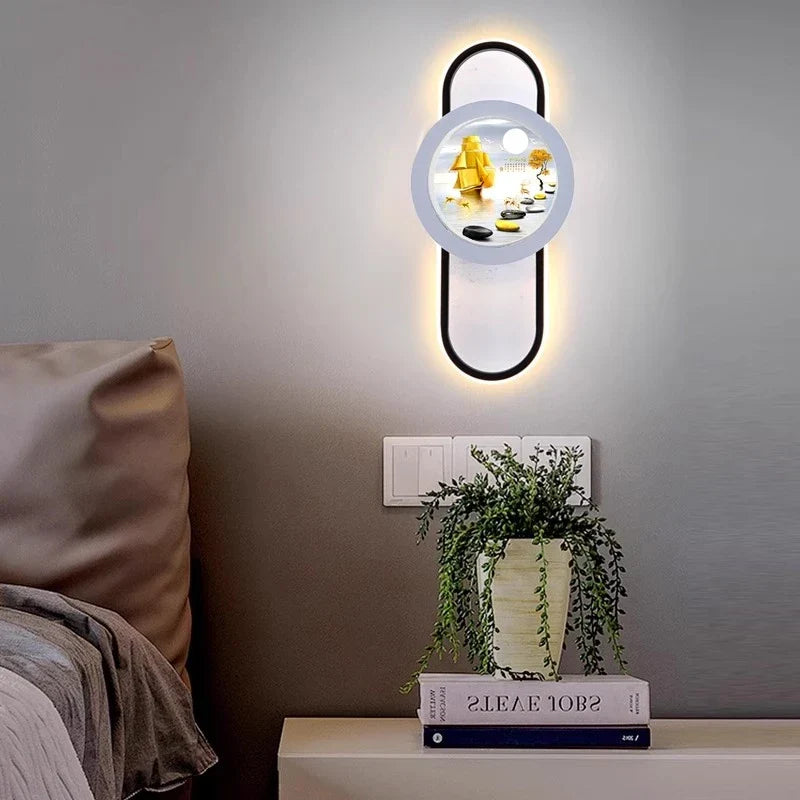 Afralia™ Wall Lamp for Bedroom Living Room Stairs, Creative Background Painting Decoration