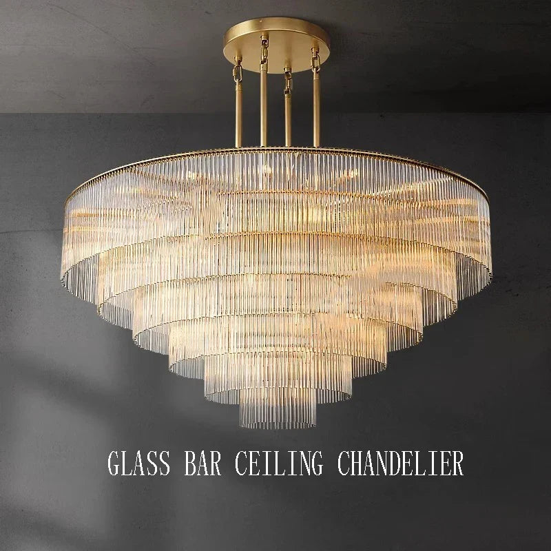 Afralia™ Nordic Luxury Brass Chandelier with Glass Shade