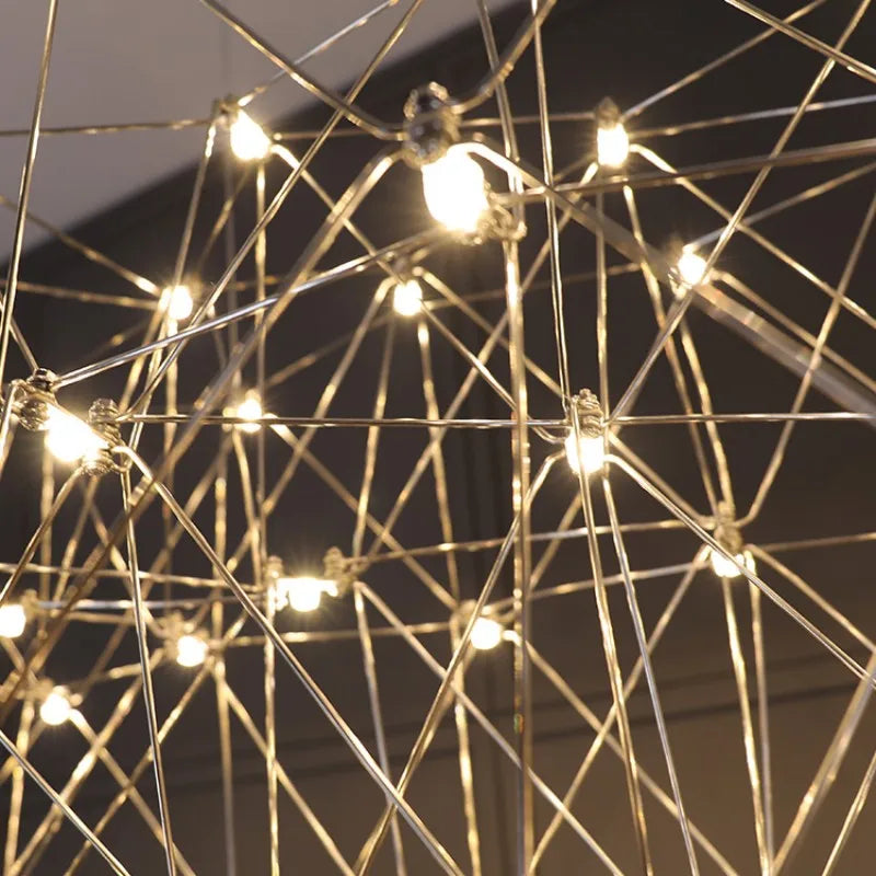 Afralia™ Stainless Steel Chandelier - Modern Luxury Lighting for Home, Bar, and Cafe
