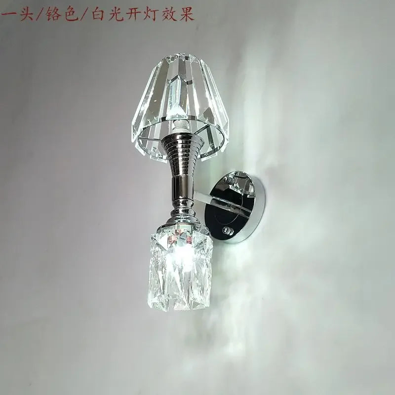 Afralia™ K9 Crystal Wall Lamp for Living Room and Bedroom Atmospheric Lighting
