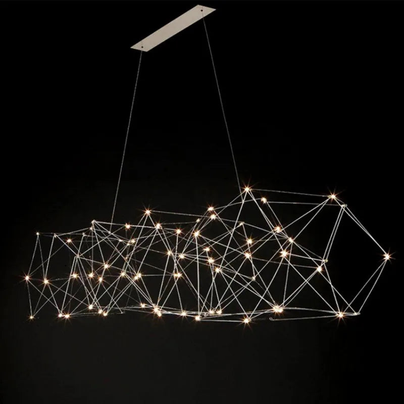 Afralia™ Stainless Steel Chandelier - Modern Luxury Lighting for Home, Bar, and Cafe