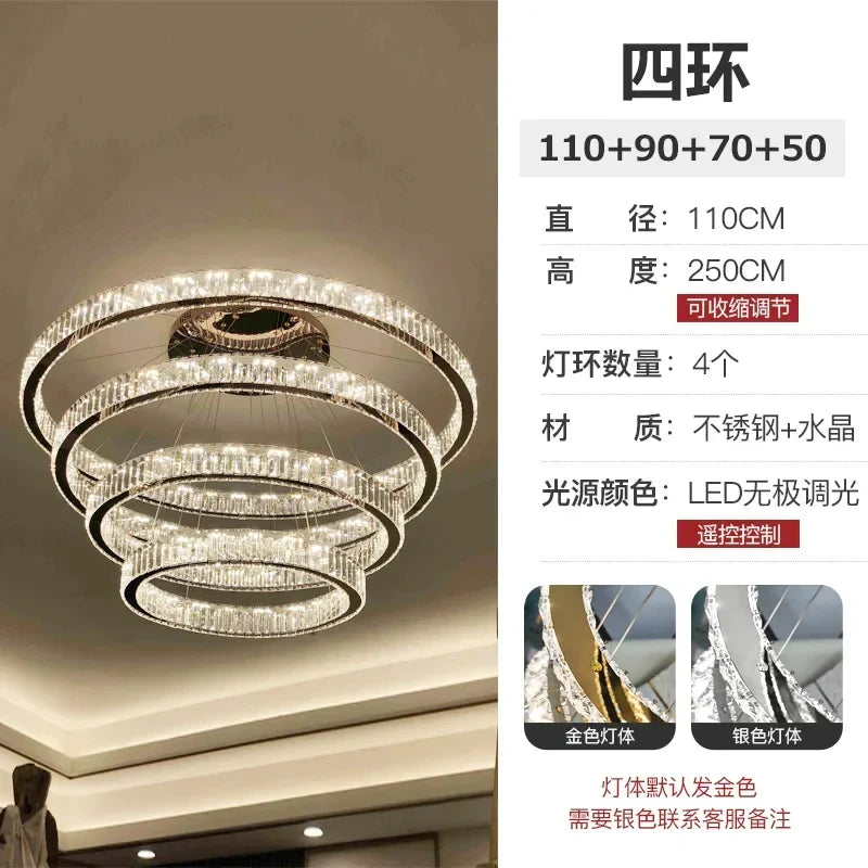 Afralia™ Crystal LED Chandelier for Modern European Style Living Room Lighting