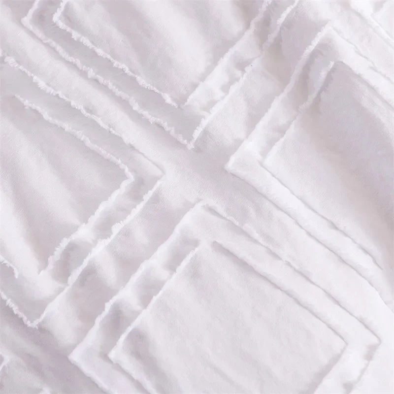 Afralia™ Geometric Cut Flowers Bedding Set: Queen King Size Duvet Cover Pillowcases