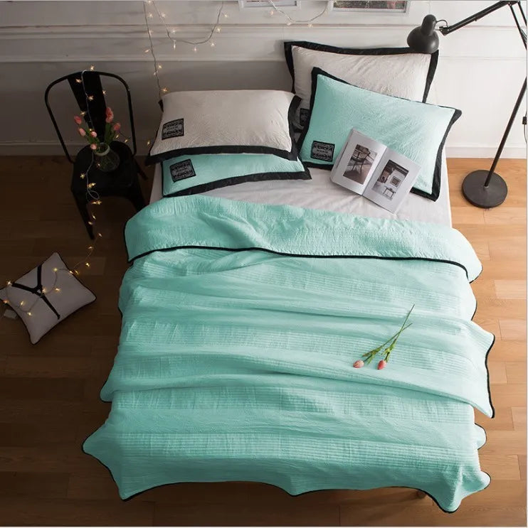 Afralia™ Summer Cool Thin Quilt: Single Double Bed Sofa, Solid Color Air Conditioning Blanket