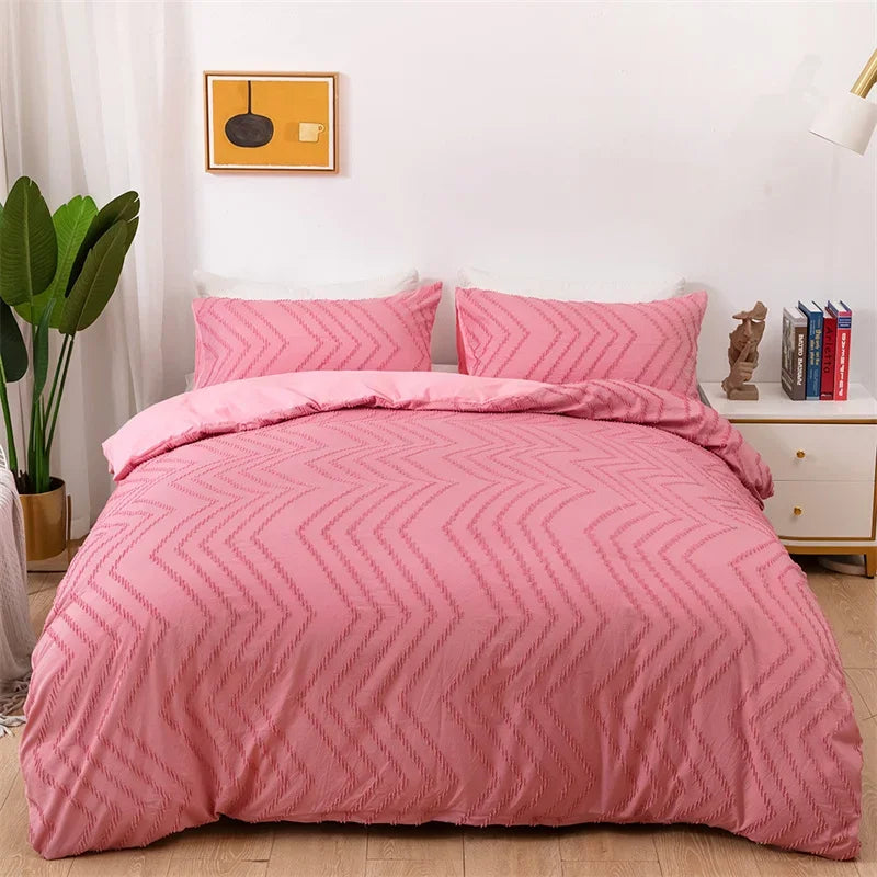 Afralia™ Wave Stripes Grey Bedding Set Full Queen King Twin Duvet Cover Pillow Cases