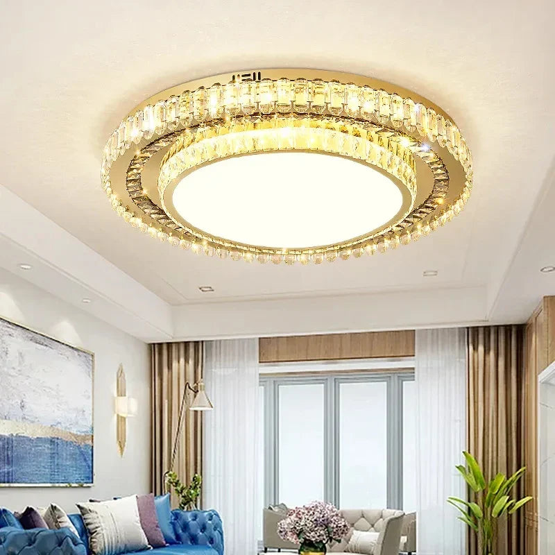 Afralia™ Crystal LED Ceiling Light: Modern European Design for Bedroom and Living Room Decor
