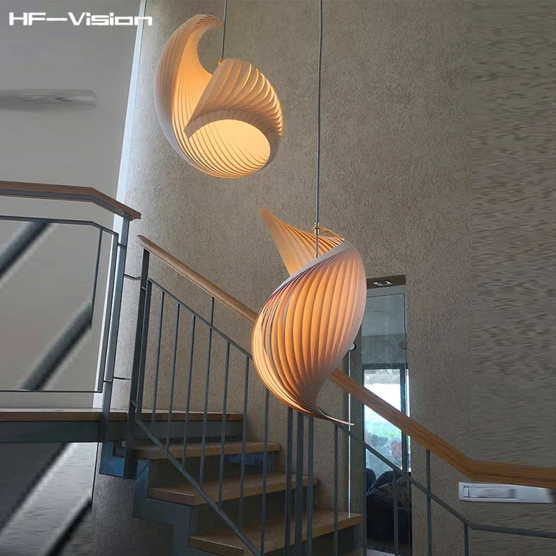 Afralia™ Conch Shell Chandelier LED Pendant Lamp for Dining Room Bar Island