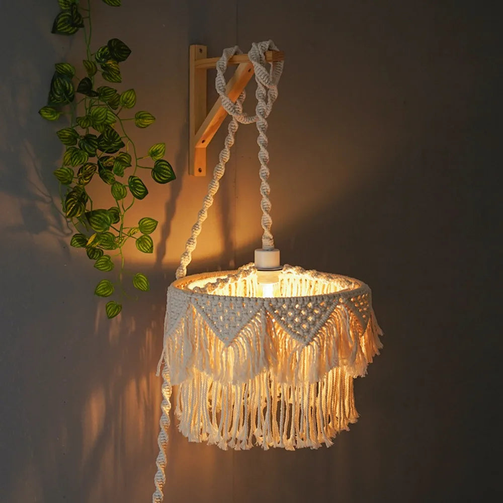 Afralia™ Hemp Rope LED Pendant Lamp with E27 Base for Boho Industrial Farmhouse Decor