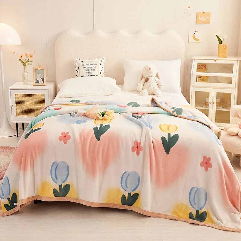 Afralia™ Soft Velvet Ferret Print Blanket for Warmth and Comfort - Autumn Ready