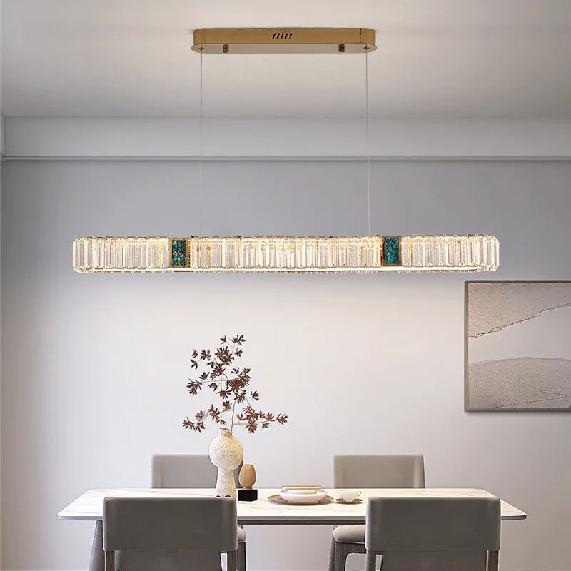 Afralia™ Crystal Pendant Chandelier for Home Decor, Luxury Lighting for Living Room, Bedroom, Kitchen