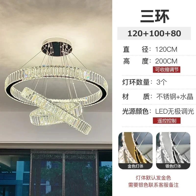 Afralia™ Crystal LED Chandelier for Modern European Style Living Room Lighting