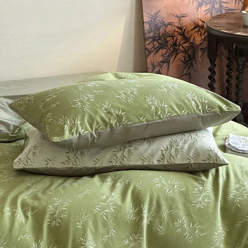 Afralia™ Queen Size Jacquard Cotton Bedding Set for All Seasons