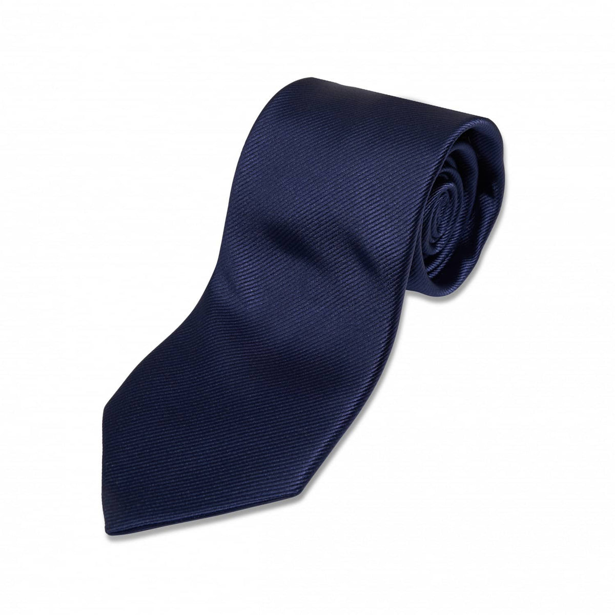 (product) Royal Blue Imperial Twill Silk Necktie, Rolled - custom suits nyc bespoke tailor midtown, noho