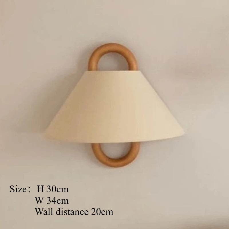 Afralia™ Beech Wood Wall Lamp: Retro Wabi-Sabi Style for Bedroom, Living Room, and Porch