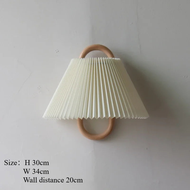 Afralia™ Beech Wood Wall Lamp: Retro Wabi-Sabi Style for Bedroom, Living Room, and Porch
