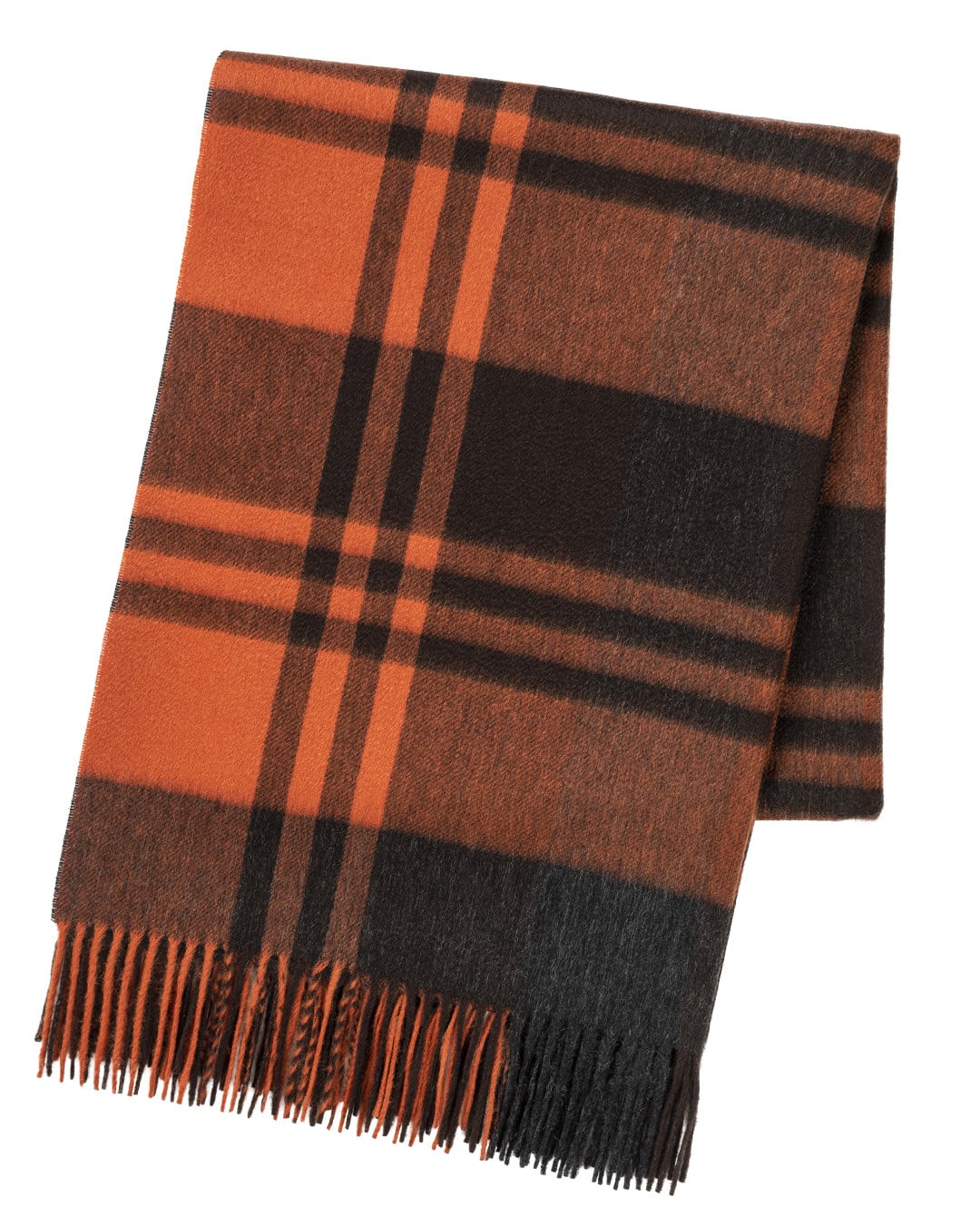 (product) Amber Primary Black Watch Stole, Folded - custom suits nyc bespoke tailor midtown, noho
