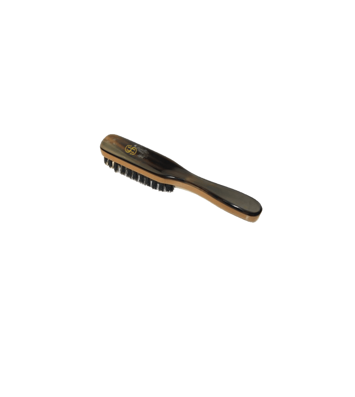 (product) Pear Wood & Ox Horn Pocket Brush (Light Horn) - custom suits nyc bespoke tailor midtown, noho