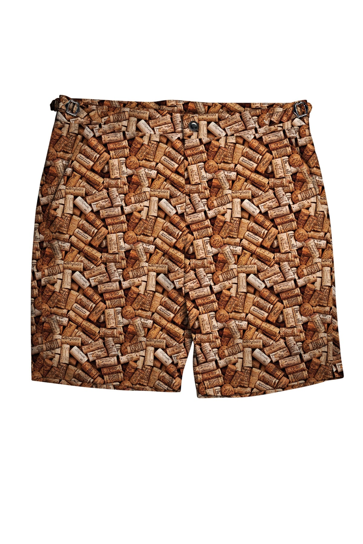 (product) Wine Corks Swim Shorts, full view - custom suits nyc bespoke tailor midtown, noho