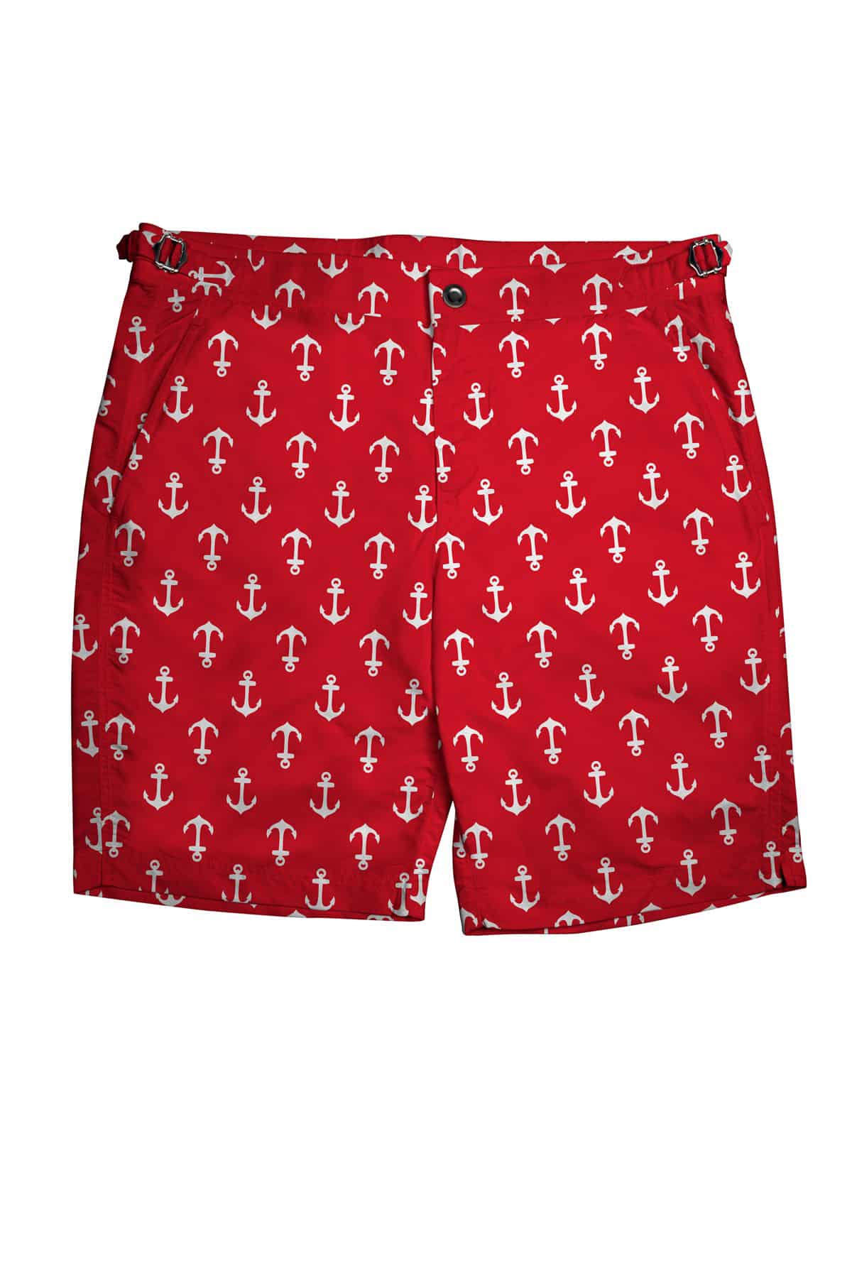 (product) Red/White Anchors Swim Shorts - custom suits nyc bespoke tailor midtown, noho