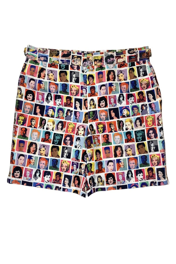 (product) Warhol Print Swim Shorts, full view - custom suits nyc bespoke tailor midtown, noho