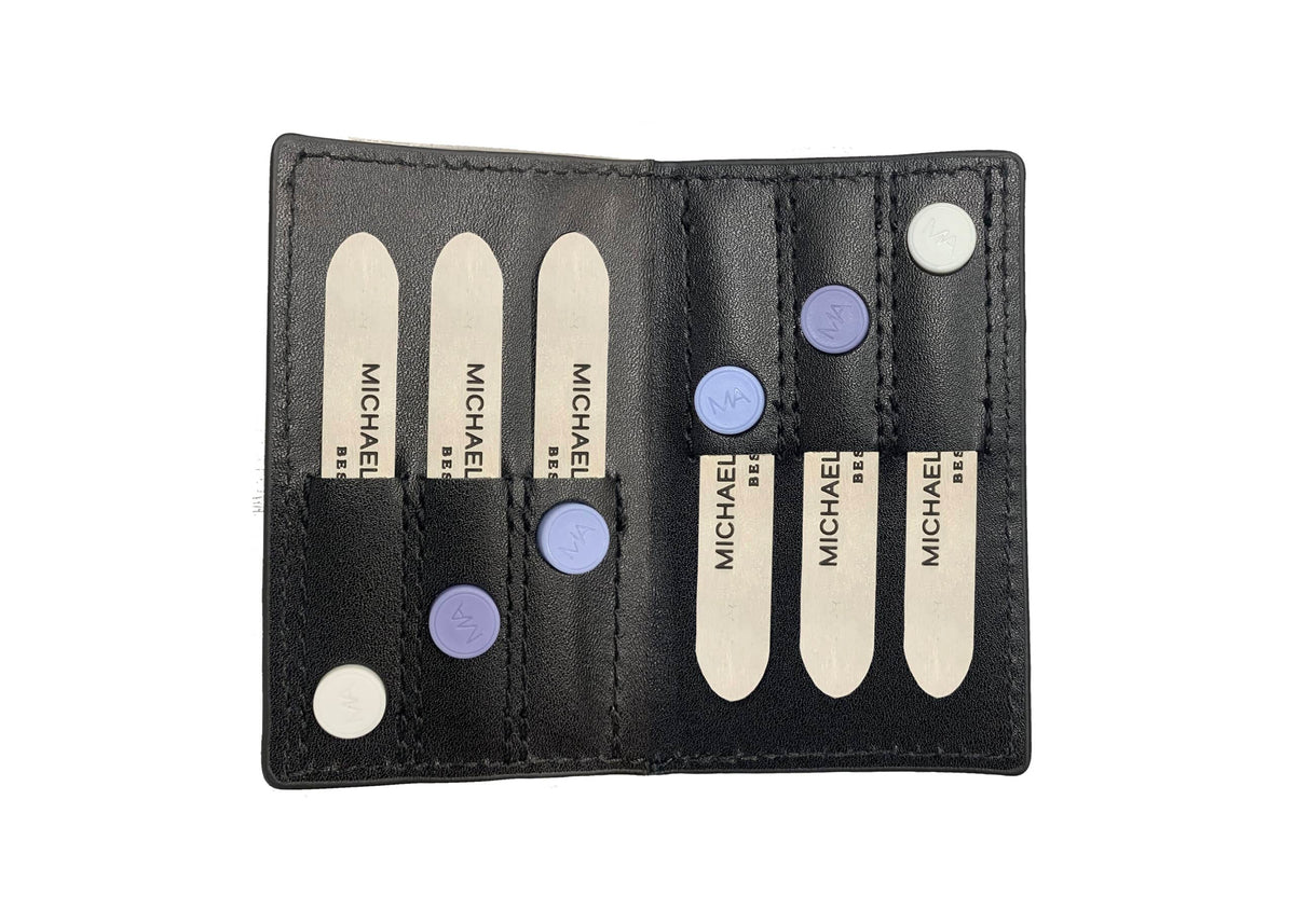 (product) 2 7/8" 3-Pack Metal Collar Stays with Magnets - custom suits nyc bespoke tailor midtown, noho