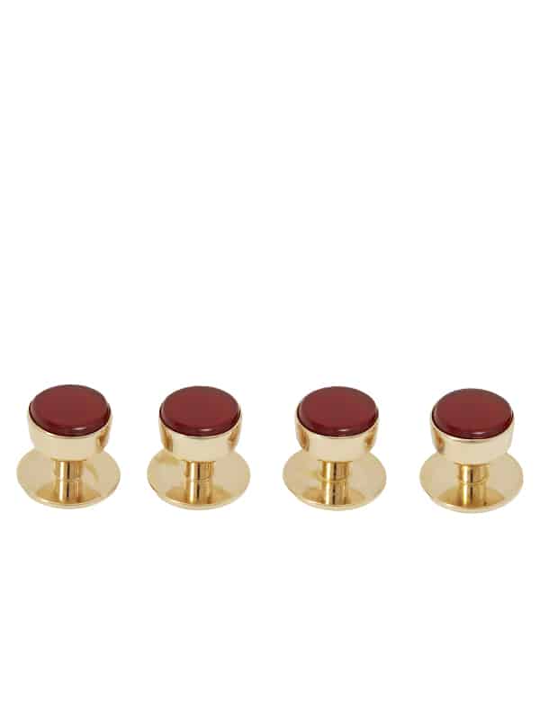 (product) Cornelian Studs (Yellow Gold) - custom suits nyc bespoke tailor midtown, noho
