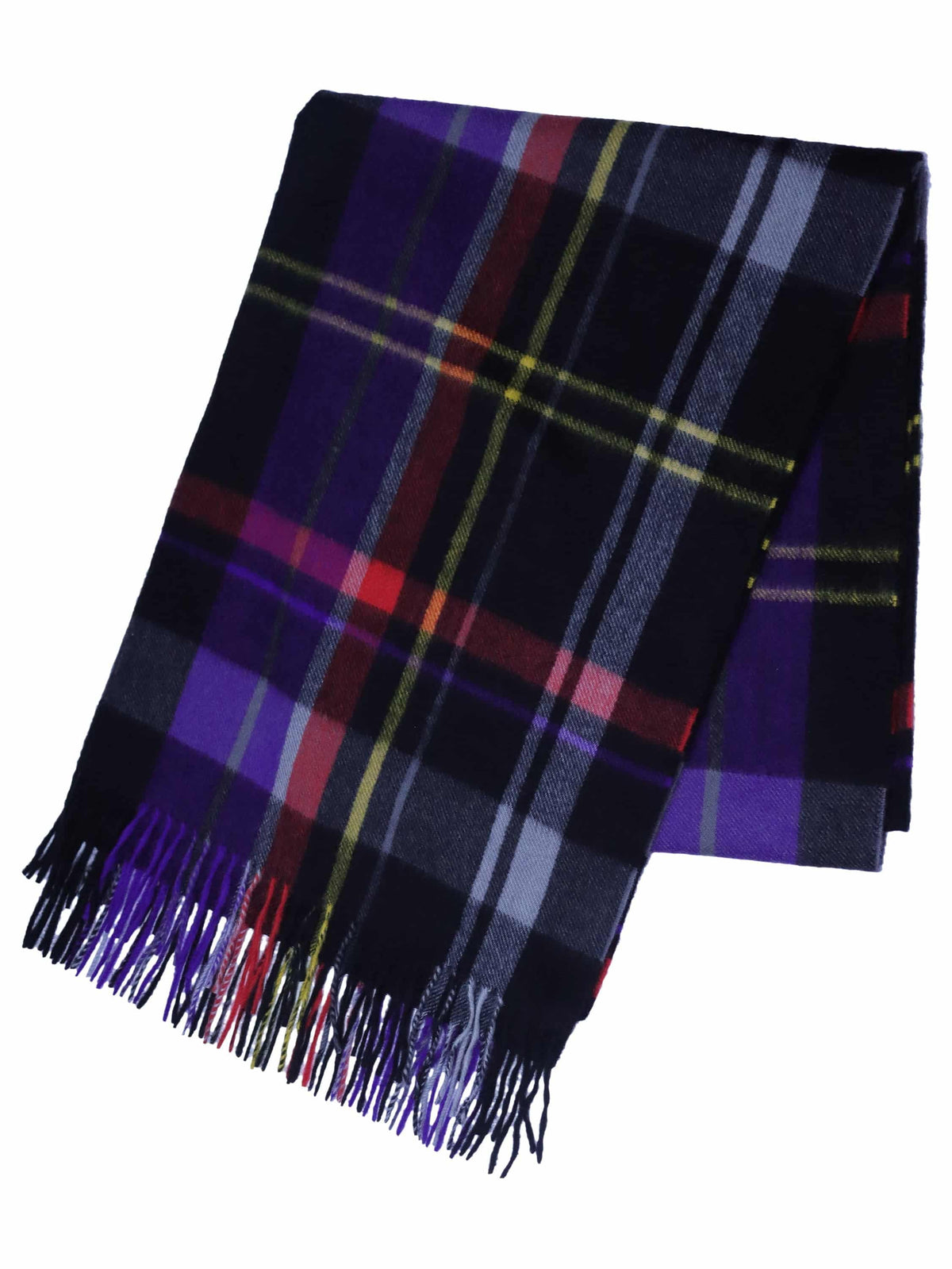 (product) Black x Multi Madras Check Cashmere Stole - custom suits nyc bespoke tailor midtown, noho