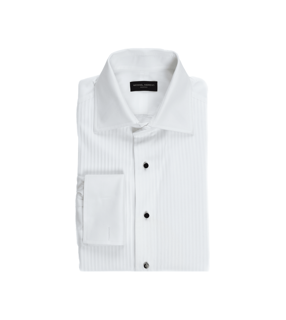 White Plisse Front Tuxedo Shirt - He Spoke Style Shop - custom suits nyc bespoke tailor midtown, noho