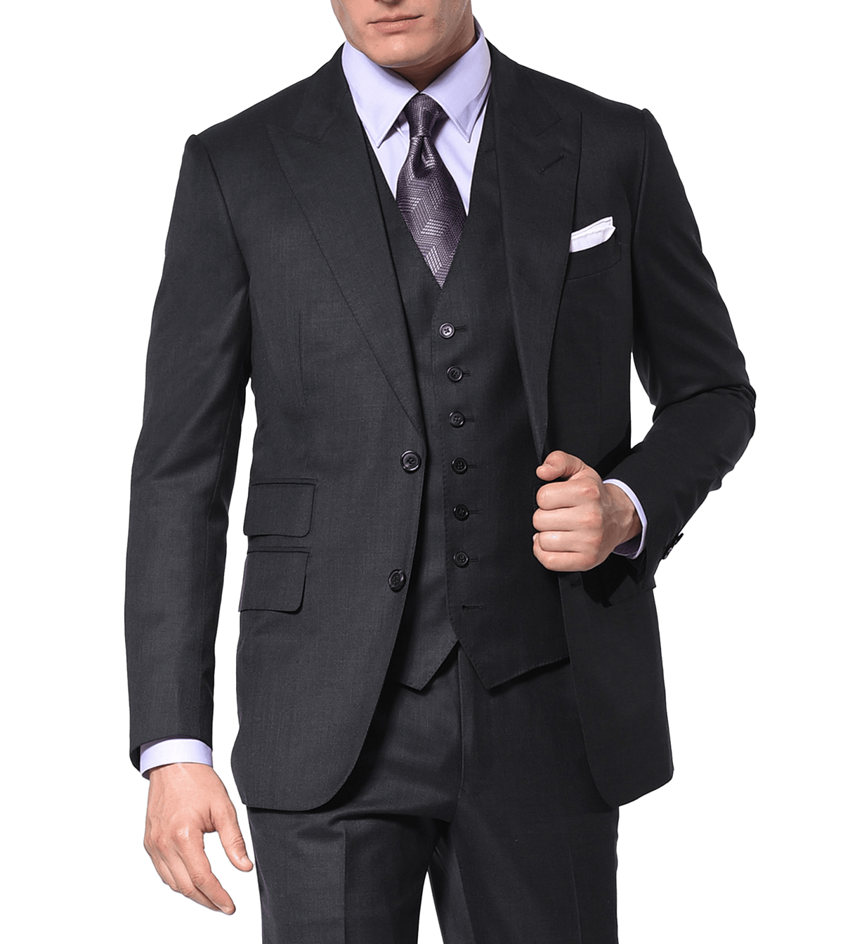 Charcoal Twill Classic Bespoke Suit - custom suits nyc bespoke tailor midtown, noho