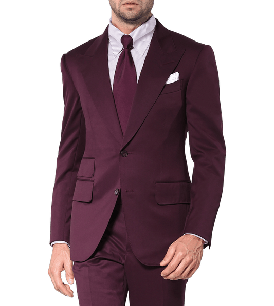 Aubergine Twill Signature Bespoke Suit - custom suits nyc bespoke tailor midtown, noho