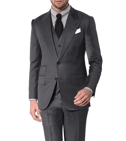 Medium Grey Pick & Pick Signature Bespoke Suit - custom suits nyc bespoke tailor midtown, noho