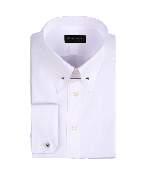 (product) White Poplin, Eyelet-Collar Shirt - custom suits nyc bespoke tailor midtown, noho